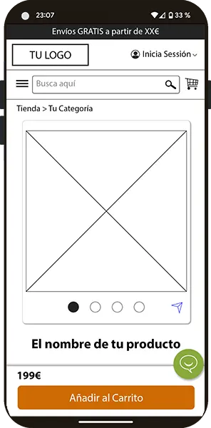 mockup de ejemplo de ficha de producto