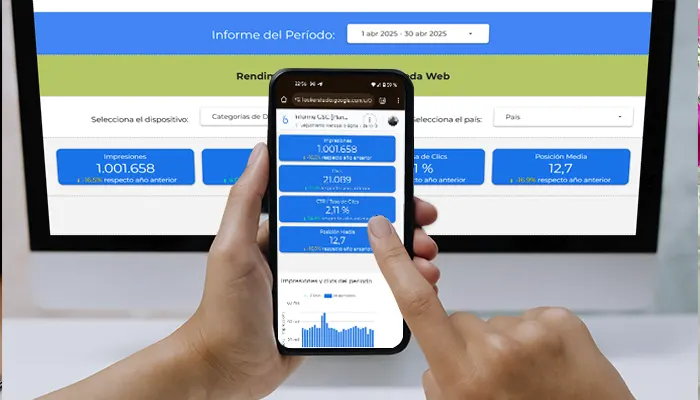 como importar informes de search console en looker studio